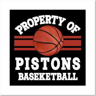 Proud Name Pistons Graphic Property Vintage Basketball Posters and Art
